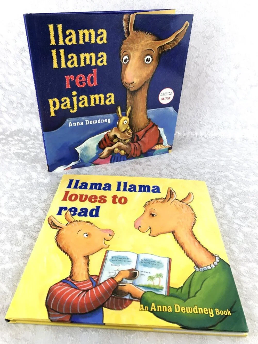Llama Llama 2-Book Set Red Pajama + Loves to Read Hardcover by Anna Dewdney NWT